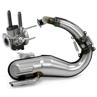 Kit Modifica Motore Ape 50 Marmitta Giannelli + Carburatore SHBC 19 Malossi - Immagine 1 di 2