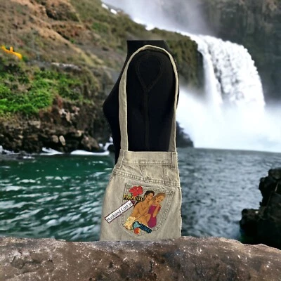 Women’s Denim Pocketbook Shoulder Bag Denim  “Husband Lost In Paradise “ - Image 1 of 4