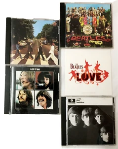 Beatles CD Lot Abbey Road Let It Be Sgt. Pepper's  Love  4 Sampler With Beatles - Picture 1 of 1
