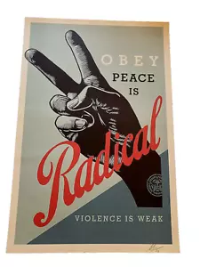 Shepard Fairey Radical Peace print signed open edition 2024 - Picture 1 of 4