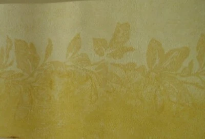 Обои границы текстурированный желтый кремовый продольный лист цветочный Дадо декор - Изображение 1 из 2