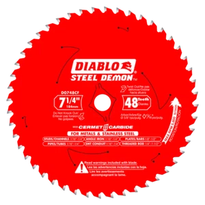 Diablo D0748CFX 7-1/4" x 48 Tooth Cermet Metal/Stainless Steel Cutting Saw Blade - Picture 1 of 3