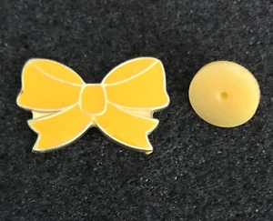 Yellow Ribbon Support Our Troops Military Clutch Back Hat Lapel Pin - Picture 1 of 3