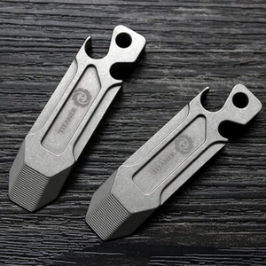 TITANER Lega di titanio Tascabile Pry Barra Crowbar EDC Campeggio Apristrumenti Multi - Foto 1 di 8