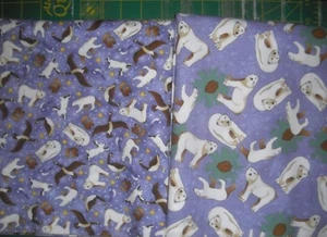 2 YDS AVLYN Winterwoods Animals on Purple Flannel QUILT FABRIC - Picture 1 of 1