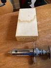 VINTAGE O.M. FRANKLIN HEAVY DUTY HYPODERMIC SYRINGE-STAINLESS,GLASS-IN USED BOX