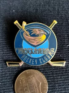 NHL Atlanta Thrashers Now Winnipeg Jets Sticks Logo Lapel Pin By Peter David - Picture 1 of 2