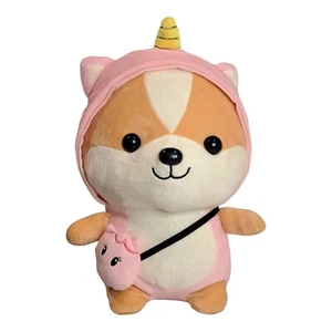Squirrel 14" Stuffed Animal Cosplay Pink Unicorn Outfit With Purse Plush Figure - Imagen 1 de 12