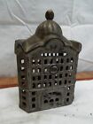 Early Cast Iron Office Building Dime Still Bank Toy Penny Coin Tower Savings