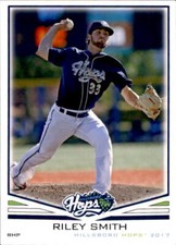 2017 Hillsboro Hops Grandstand #33 Riley Smith Lufkin Texas TX Baseball Card