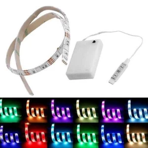 4.5V Battery Operated 50CM RGB LED Strip Light Waterproof Craft Hobby Light AL - Picture 1 of 12