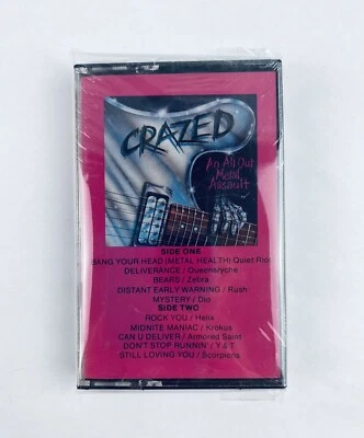 Crazed An All Out Metal Assault Cassette Tape *NEW* Rush DIO Quiet Riot Scorpion - Image 1 of 4