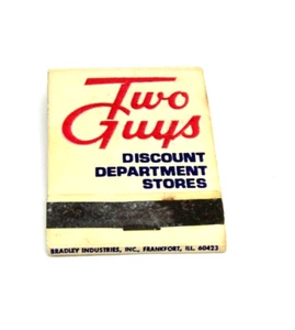 70er Jahre Two Guys Discount Kaufhäuser Streichholzheft Hülle - Bild 1 von 3