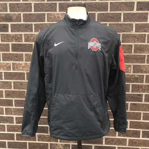 Ohio State Buckeyes Football Nike Black Quarter-Zip Light Wind Pullover Jacket L Cover