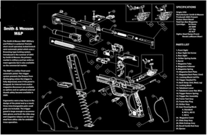 Für Smith Wesson SW MP Pistole Gewehr Bank Reinigung Panzer Bank Gaming Maus Matte - Bild 1 von 1