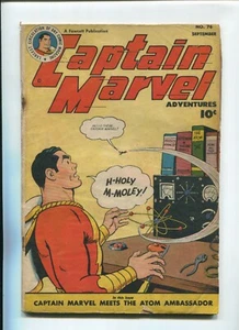 Captain Marvel Adventures #76 1947 Golden Age Sivanna Minor cover tear - Imagen 1 de 3