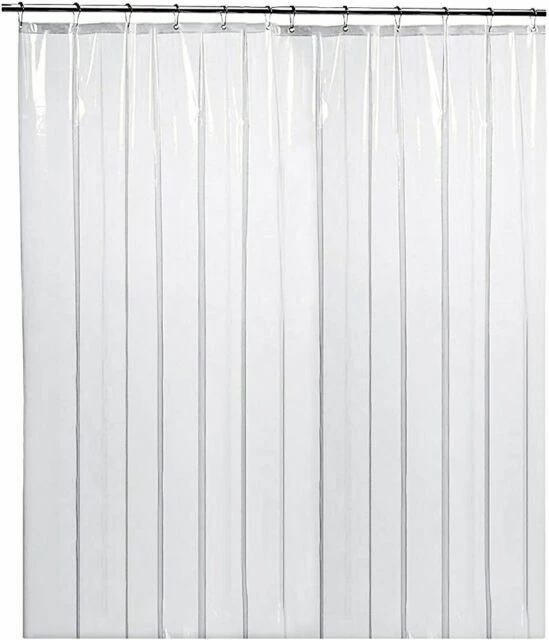 LiBa Mildew Resistant PEVA 72x72" Shower Curtain Liner - Clear