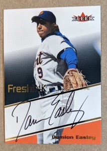 2000 FLEER MYSTIQUE FRESH INK #16 DAMION EASLEY AUTO