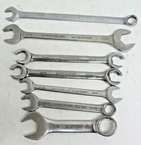 Lot of 7 MATCO Tools Wrenches Combination Wrench Flare Nut Wrench End Wrench - Picture 1 of 4
