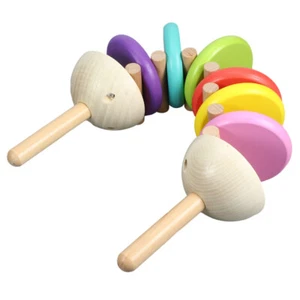 Wooden Building Blocks Toy Party Favors Castanets Instrument Infant - Picture 1 of 12