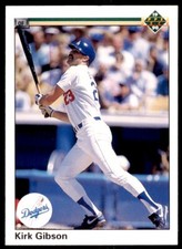 1990 Upper Deck Kirk Gibson . Los Angeles Dodgers #264
