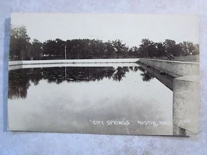 RPPC AUSTIN MINN CITY SPRINGS REAL KRUXO PHOTO 1910s MINNESOTA UNPOSTED POSTCARD - Bild 1 von 3