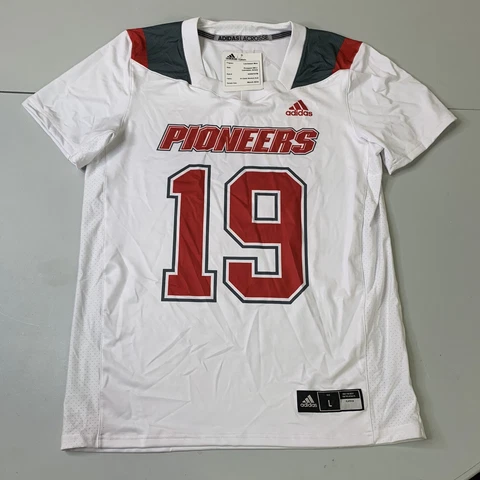NWT SHU Pioneers Lacrosse Jersey Team Issue L Adidas Active Sacred Heart NCAA Cover