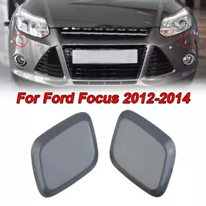 Cache cache lave phare gris de remplacement pour Ford Focus 2012 2014 1 paire - Picture 1 of 15