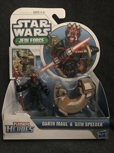 NEW Star Wars Playskool Heroes, Jedi Force Figure, Darth Maul with Sith Speeder - Picture 1 of 2