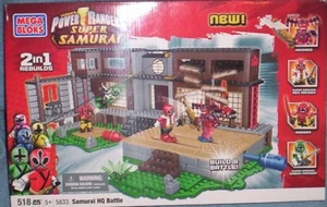 Mega Bloks Power Rangers Super Samurai HQ Battle Set 5833 HTF 518 Pieces Retired - Picture 1 of 5
