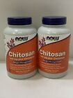 LOT of 2 - NOW FOODS Chitosan 500 mg plus Chromium - 120 Veg Capsules