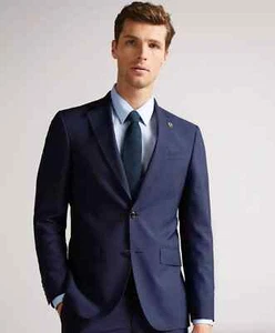 Ted Baker London Endurance Mens 38R Navy Blue Jarrow 100% Wool Suit Jacket NEW - Picture 1 of 3