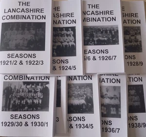 The Lancashire Combination 9 x booklets covering seasons 1921/2 & 1938/9 - Picture 1 of 12