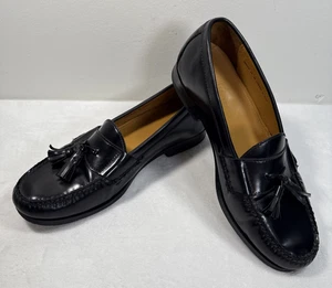 Mocasines COLE HAAN NikeAir Negro Borla Pellizcada Para Hombres 11M CO6587 Oficina Preppy - Imagen 1 de 8