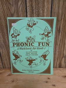 Vintage UNUSED School Book-1960s Phonic Fun-1st Grade Workbook - Picture 1 of 6