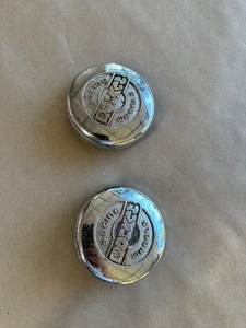 Vintage Rocket Racing Wheels Chrome Metal 3.25 Center Caps Day Two Muscle Car - Picture 1 of 9