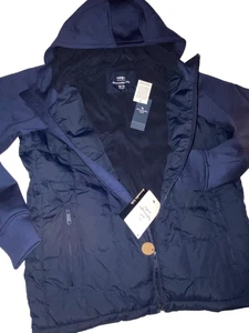 Chaqueta con Capucha N3 NUEVA CON ETIQUETAS ABERCROMBIE YPB 13/14 Azul Marino Ligera COZY PUFFER - Imagen 1 de 5
