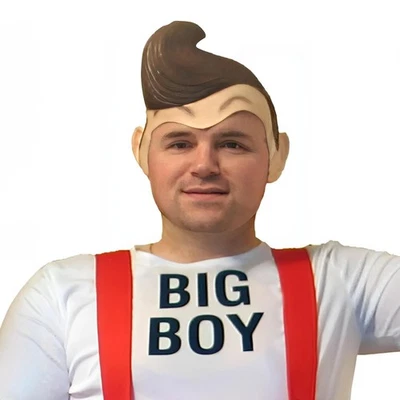 Peruca fantasia látex desenho animado adulto Big Boy Deluxe - Imagem 1 de 3