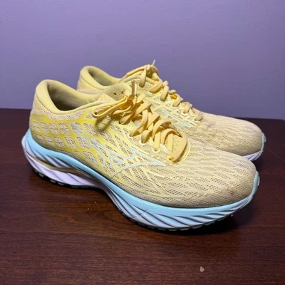 Mizuno Wave Inspire 20 Women's 9 Yellow Ice Green J1GD244428 GUC - Image 1 of 4