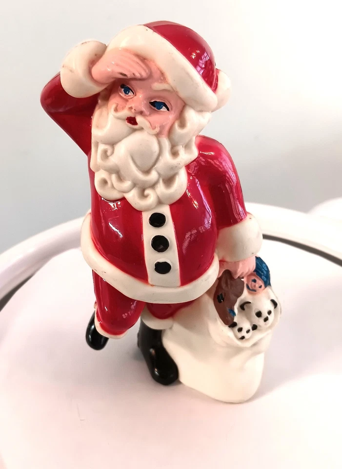 Vintage Wilton 5" Santa Claus Christmas Figure Cake Topper Toy Sack 1978 - Image 1 of 4