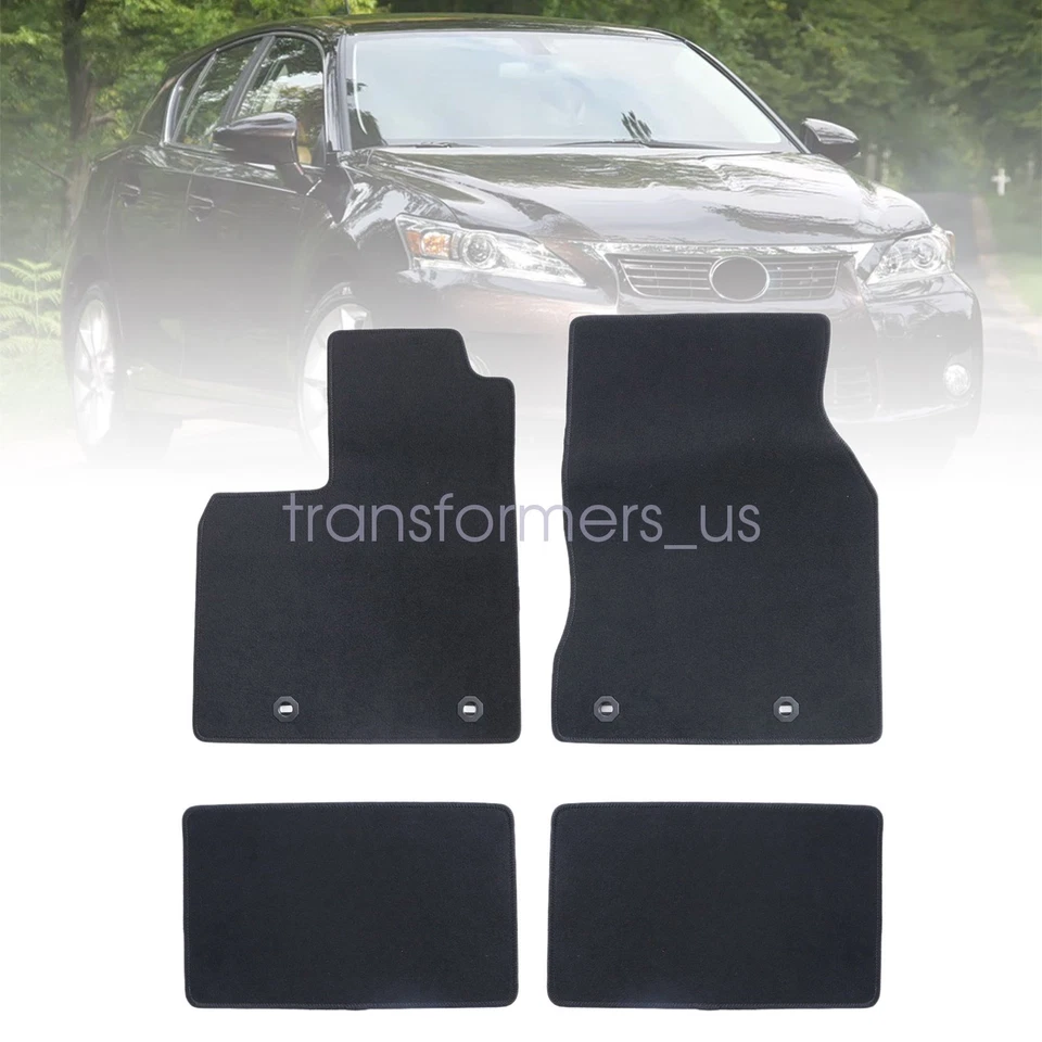2011-2017 For Lexus CT200h Replacement Front & Rear Floor Mats Carpet Velour New - Image 1 of 4