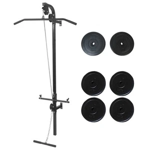 Wall-mounted Power Tower with Weight Plates 40kg Home Workout Training vidaXL - Picture 1 of 8