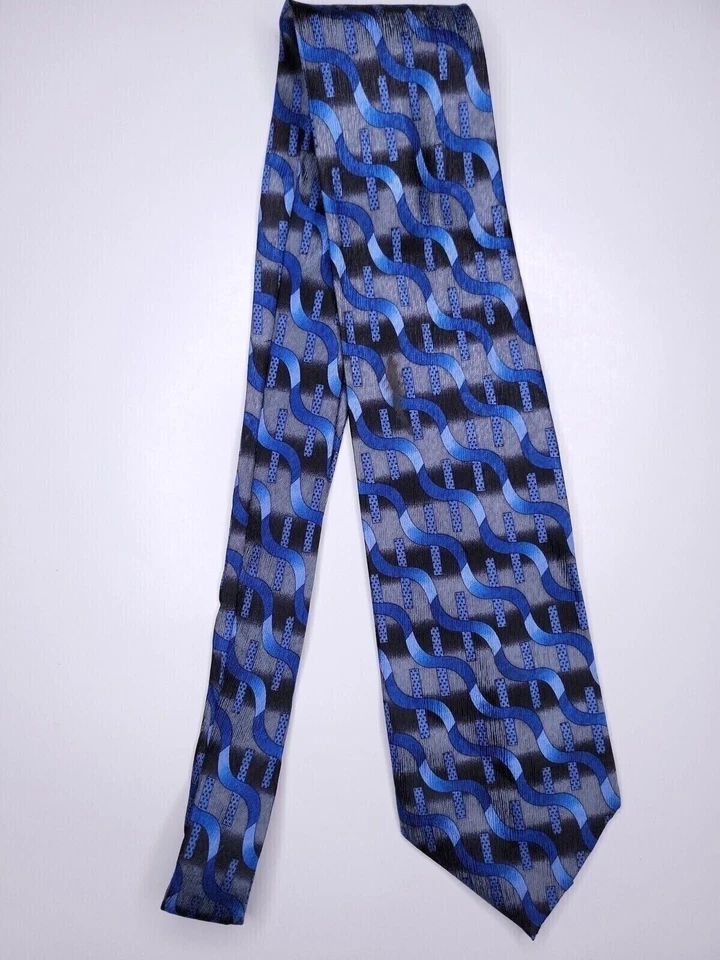 Corbata formal Louis Roth para hombre 62"Lx3,75"W gris/azul Foto 1 de 4