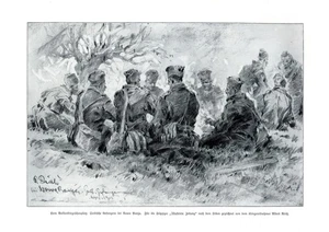 Serbische Gefangene bei Nowo Banja XL Kunstdruck 1916 Soldaten WK1 Serbien - Picture 1 of 1