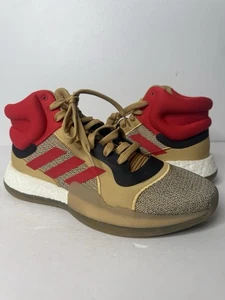 Adidas Marquee Boost Gold Rot Herren Größe 11,5 Hoch Turnschuhe Basketballschuhe - Bild 1 von 23