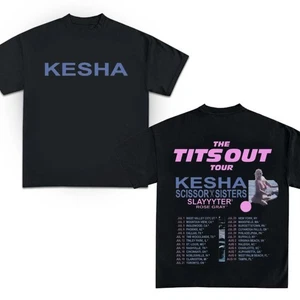 Camisa de concierto Kesha 2025, camiseta de gira 2025 Kesha The Tits Out, regalo para fanáticos de Kesha - Imagen 1 de 3