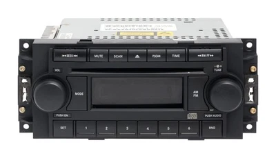 2006-2010 Chrysler Dodge Jeep AM FM Radio Receiver CD Player 05091710AE REF Foto 1 de 4