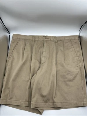 "Pantalones cortos plisados caqui Dockers para hombre talla 42 con entrepierna de 8,5"" 100 % algodón" Foto 1 de 4
