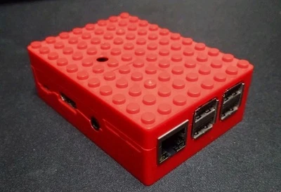 🔌 Raspberry Pi Model B+ V1.2 mit rotem Lego-kompatiblem Gehäuse 🔧 - Bild 1 von 4