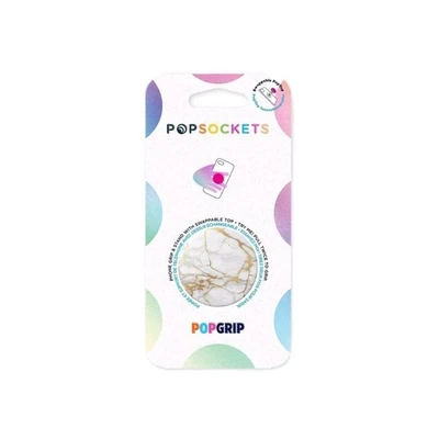 PopSocket PopGrip Swappable Top for Phones and Tablets Gold Marble New! - Image 1 of 3